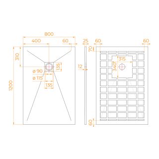 Душевой поддон RGW STONE TRAY-G 14152812-02-11 80x120 см графит